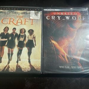 Horror dvd lot The Craft and Cry Wolf unrated DVD lot new factory sealed (b1)